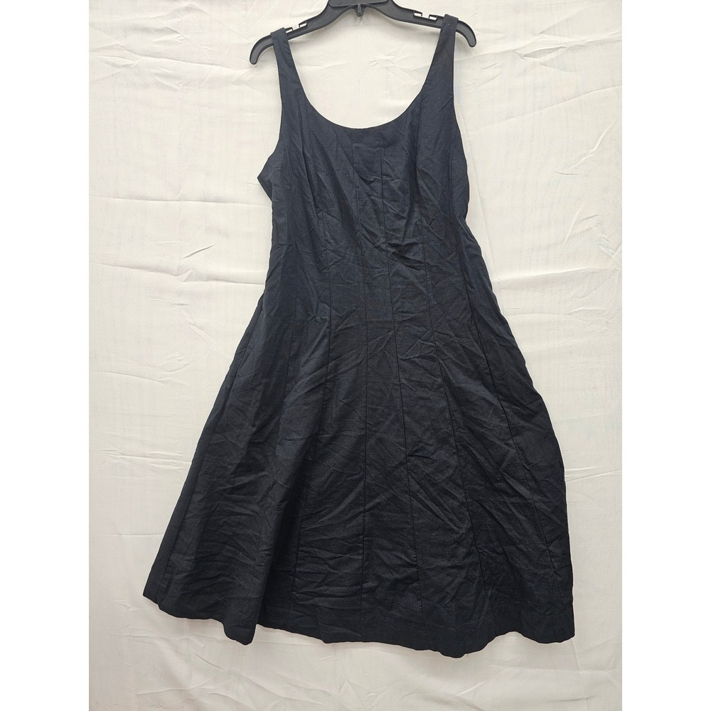 A New Day Womens Black Sleeveless Fit and Flare Midi Dress Size 12 F00382256